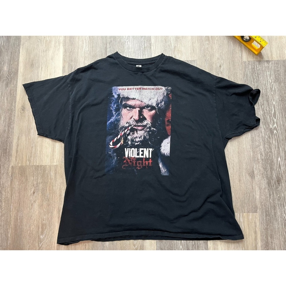 Violent Night Promo Shirt Horror Movie Killer Santa Size You Better Watch Out XL